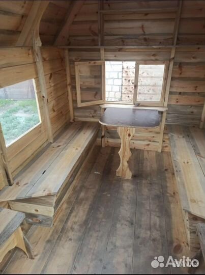 Детский игровой домик из дерева. Размер 1600/2000