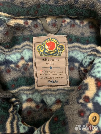Винтажная флисовая кофта fjallraven