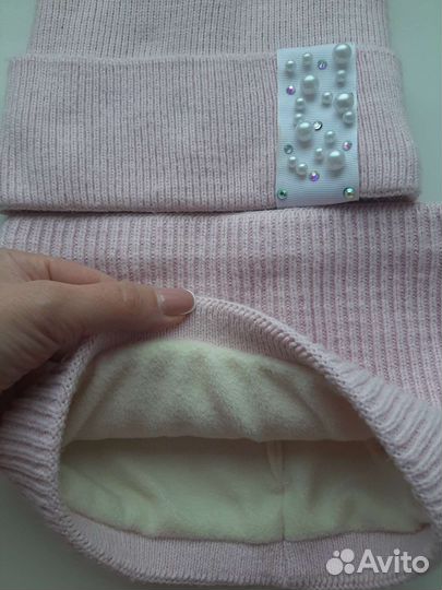 Комплект шапка и снуд на девочку