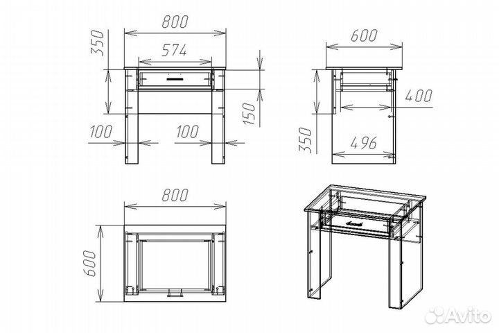Письменный стол Мебелеф-4