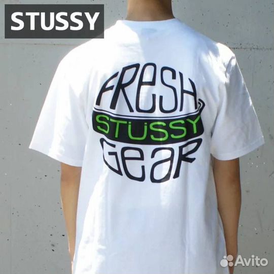 Хлопковая оверсайз футболка stussy