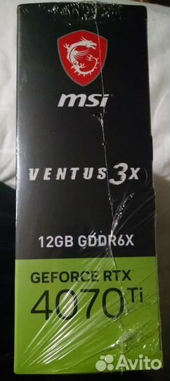 Новая видеокарта MSI GeForce RTX 4070 Ti Ventus 3X