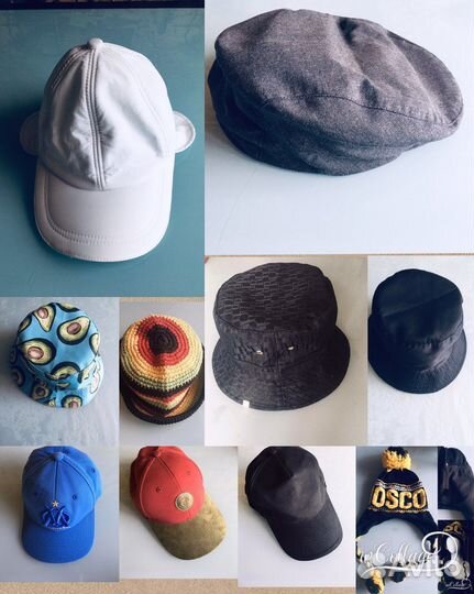 Панамы, бесболки и кепки с ушами унисекс