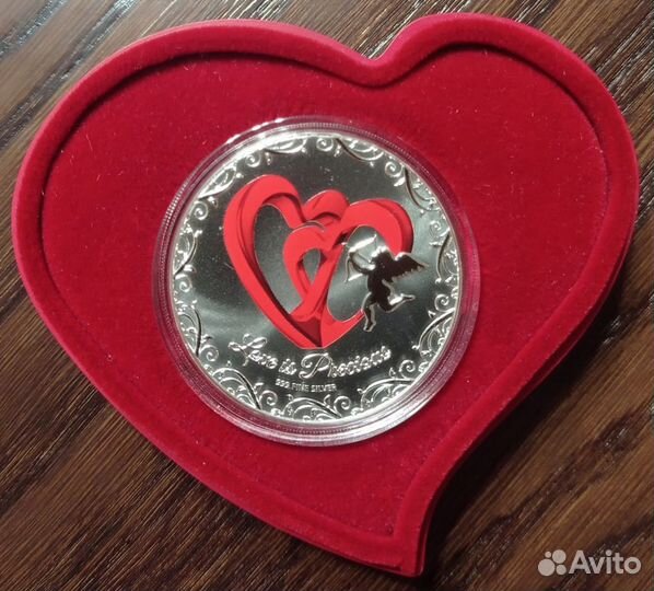 Монеты Любовь Драгоценна Серебро