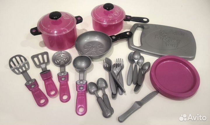 Игровой набор посуды и еды для кукол