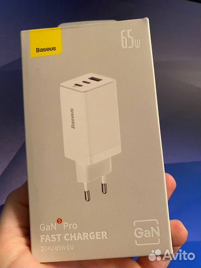 Baseus gan 5 pro 65w блок зарядки и кабель