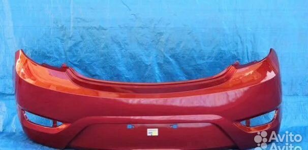Задний бампер на Hyundai Солярис 2010