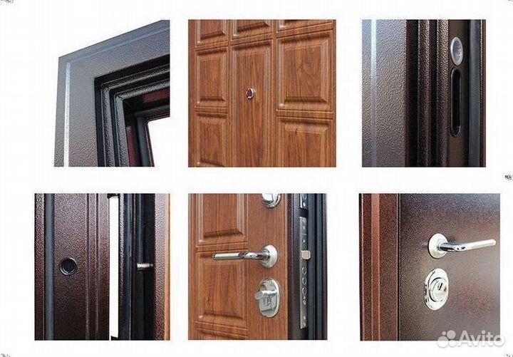 Дверь входная коричневая металлическая Спартак