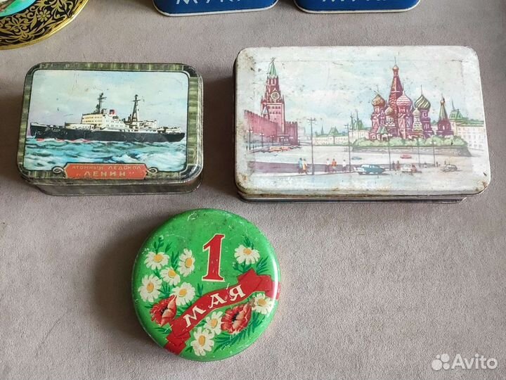 Банки коробки ключи винтаж СССР