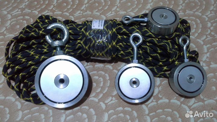 Поисковый магнит двухсторонний F400x2