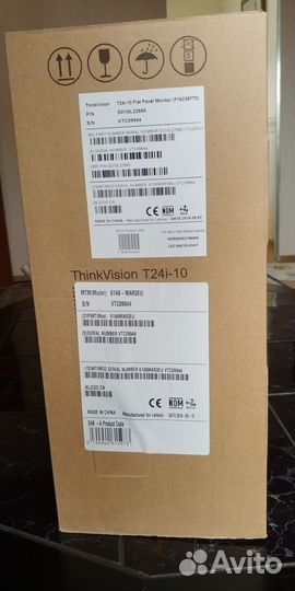 Монитор Lenovo ThinkVision T24i-10 61A6MAR3EU