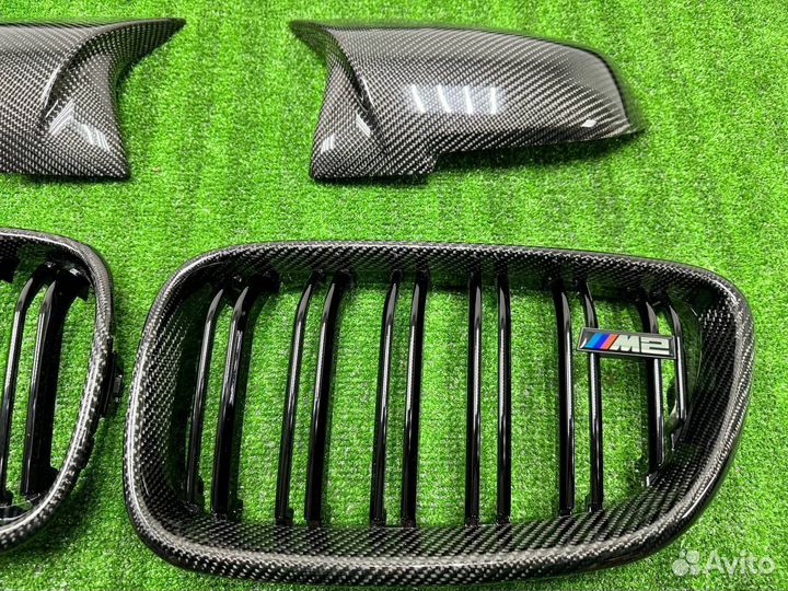 Спойлер ноздри зеркала Карбон BMW M2 F87 F22