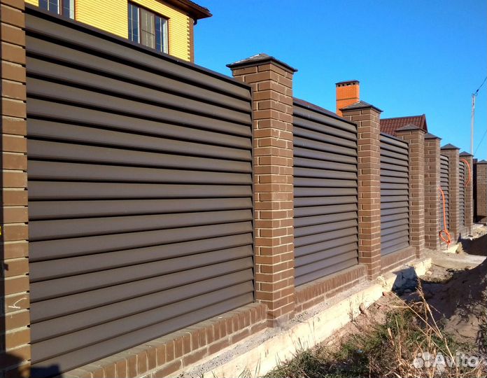 Металлический забор Жалюзи GL 0,5 RAL 8017