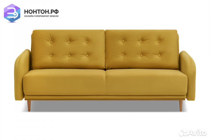 Диван книжка Париж горчичный