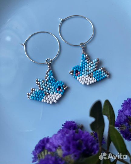 Серьги из бисера