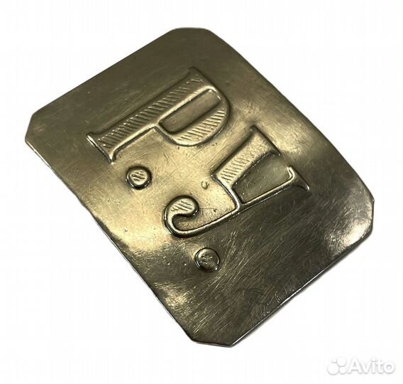 Пряжка ру белый металл, СССР