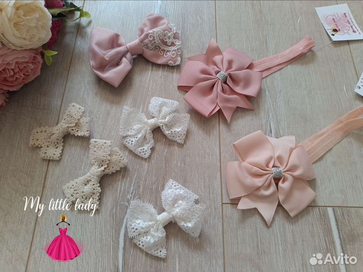 Бантики заколки и повязки для малышки новые
