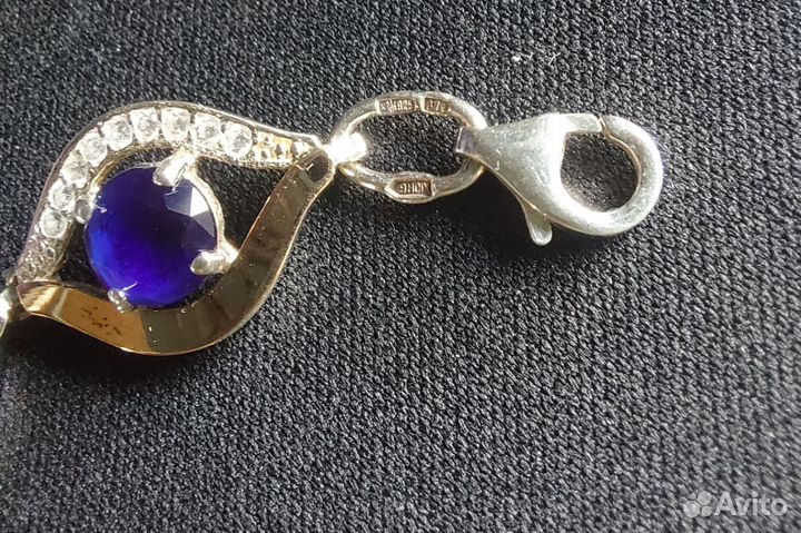 Комплект из серебра с позолотой