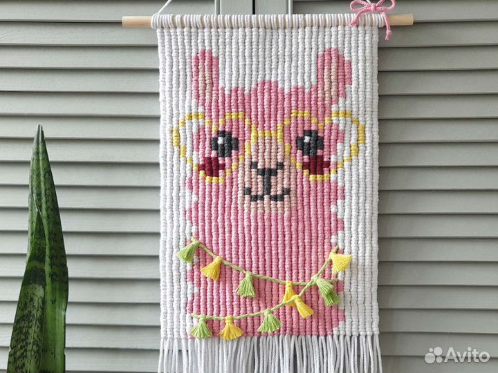 Макраме панно Зефирка