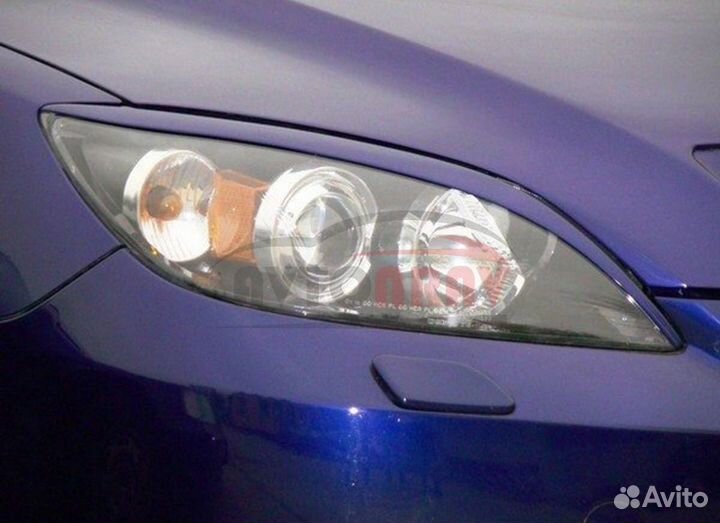 Реснички Long на фары для Mazda 3BK хетчбек