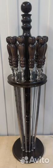 Набор шампуров подарочный дерево 6,10 шампуров