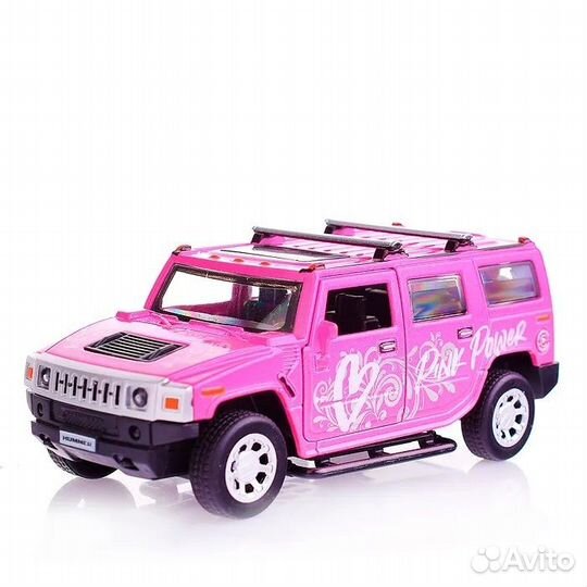 Машина Hummer H2 Спорт 12 см розовая металл инерция Технопарк HUM2-12SRT-PK