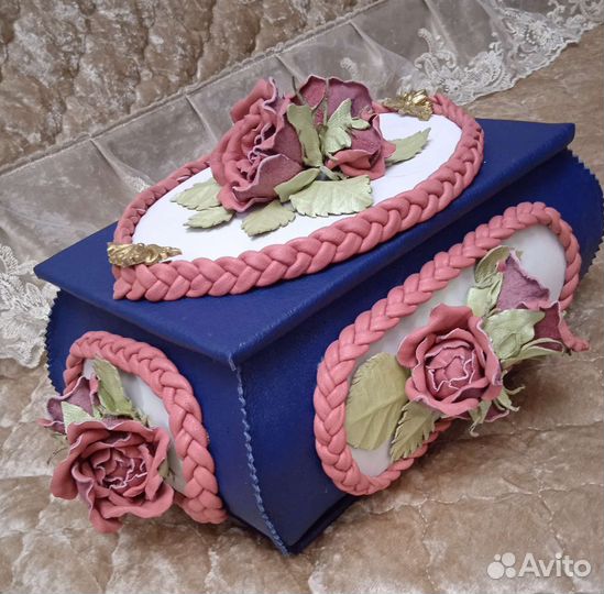 Коробка подарочная из натуральной кожи