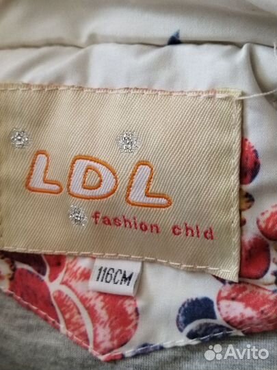 Куртка LDL 116 см для девочки синтепоне