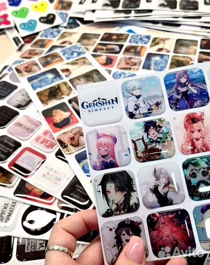 Наклейки объёмные 3D стикеры с Вашим Лого