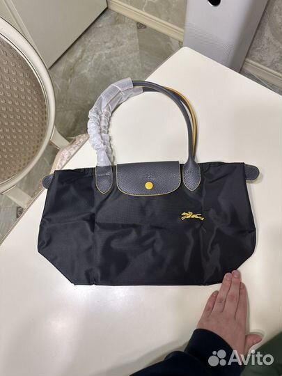 Сумка Longchamp Le Pliage M (темно серая)