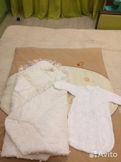 Одеяло конверт на выписку+боди