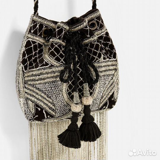 Сумка из бисера zara вышитая