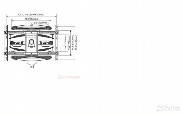 Кронштейн для тв NB 787-L600 (40-75