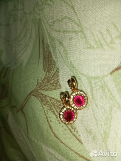 Позолоченные серьги и кольца