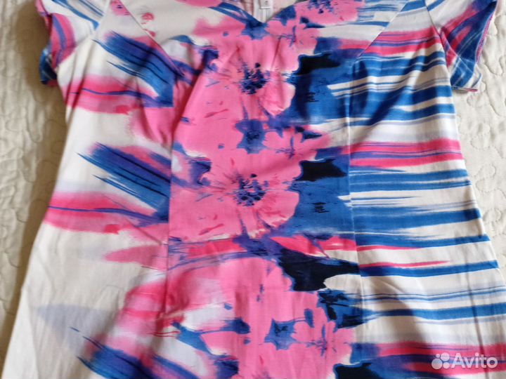 Платье женское, цветы, акварель