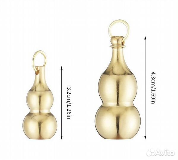 Мини контейнер подвеска латунный