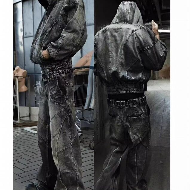 Джинсы Y2K Panel Denim Balenciaga тайп Широкие
