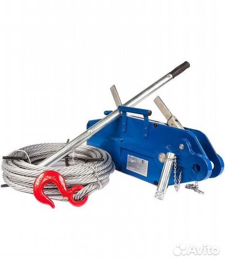Лебедка рычажная тросовая TOR мтм 3200 3,2т L20м (стальной корпус)