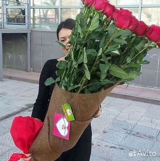 Длинные высокие розы 110 150 160 180 200 см