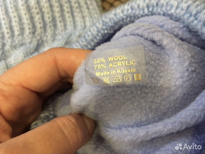 Вязаный комплект женский шапка, снуд, варежки