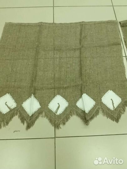 Льняные занавески-задергушки