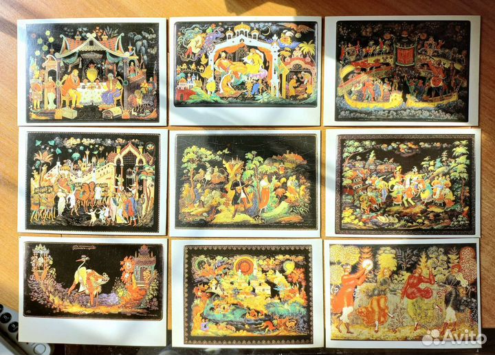 Открытки Искусство Палеха, 1982 год