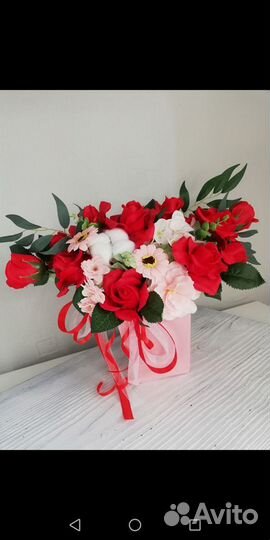 Букет из мыльных роз