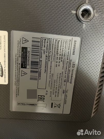 Телевизор samsung ue32j4000ak