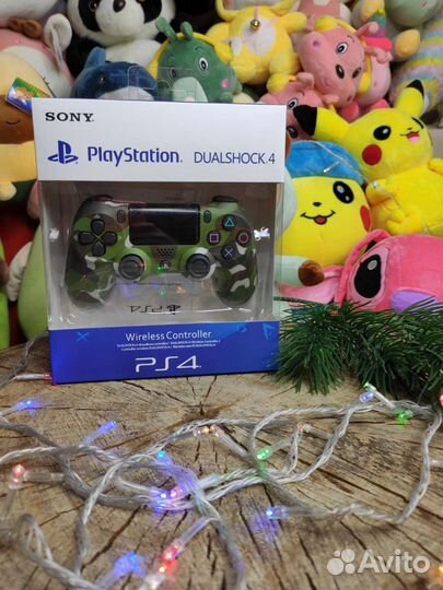 Контроллер пс4 зелёный военный