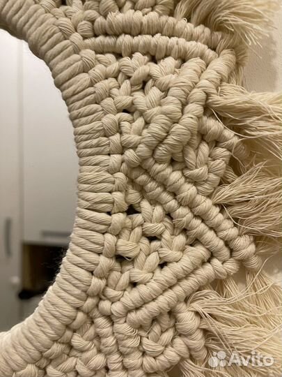 Зеркало ручной работы макраме