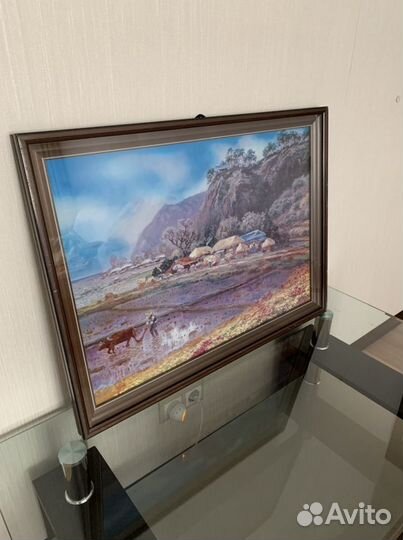 Картина Корея, акварель в раме под стеклом
