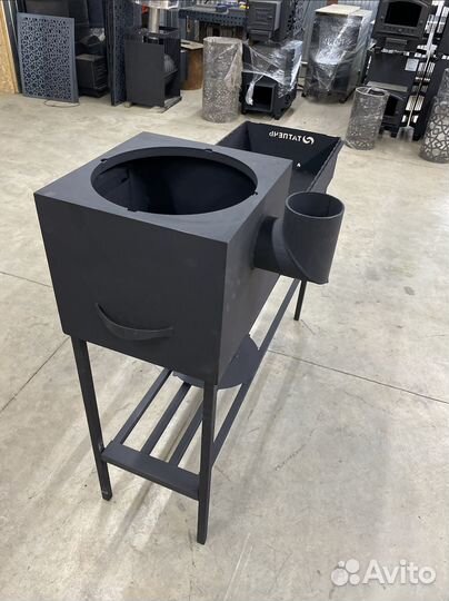 Мангал с печью под казан. Подарок