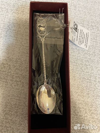 Бронь Серебряная чайная ложка рыбы. Детская