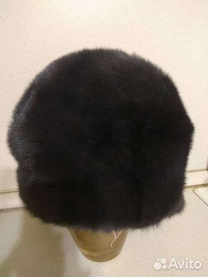 Шапка норковая вязаная женская